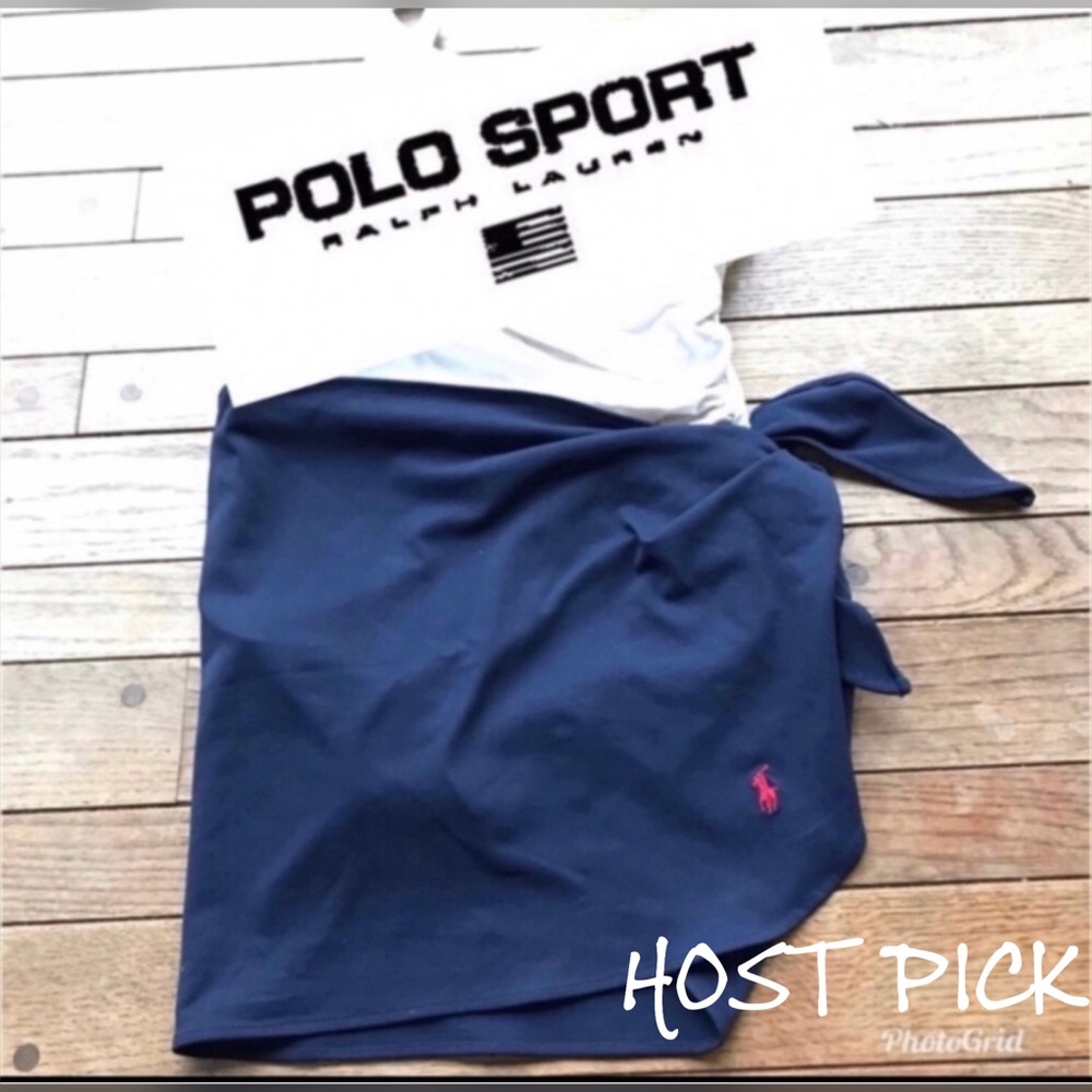 RALPH LAUREN SWIM SARONG NAVY SMALL